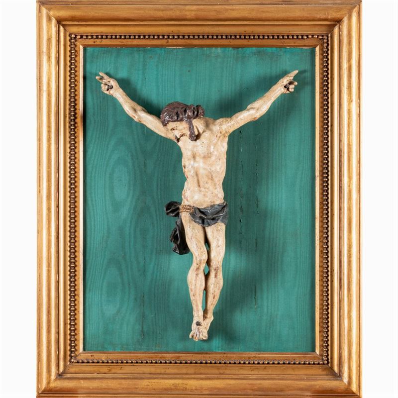 Scultura di Cristo Crocifisso in Legno Scolpito