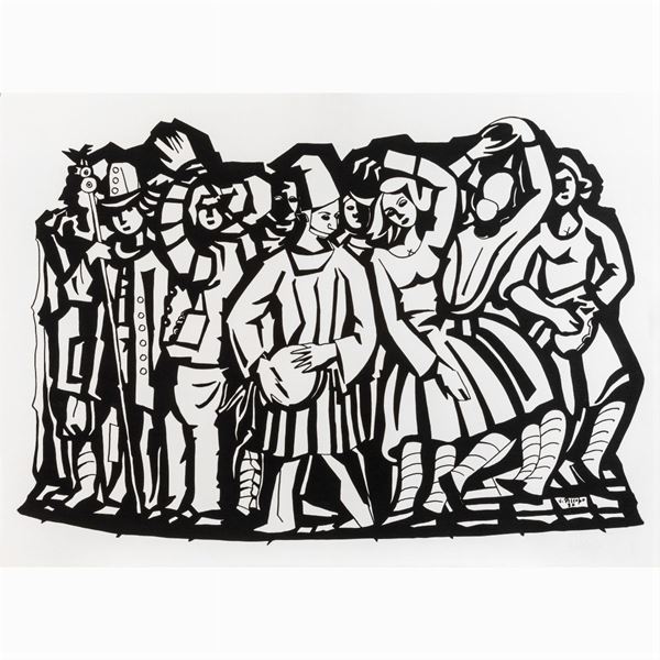 Vittorio Piscopo  (Acerra 1913 - Napoli 2004)  - Auction WEB ONLY 20TH CENTURY PAINTINGS PRINTS AND SCULPTURES - Colasanti Casa d'Aste