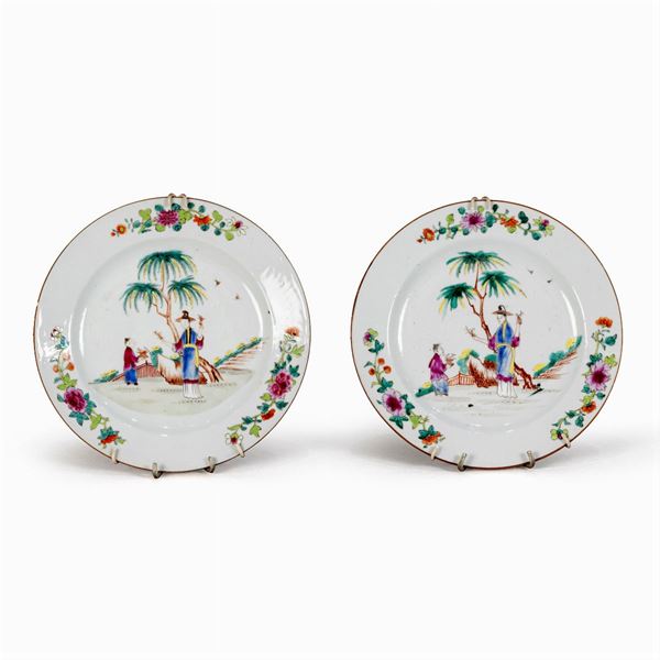 Pair of porcelain plates