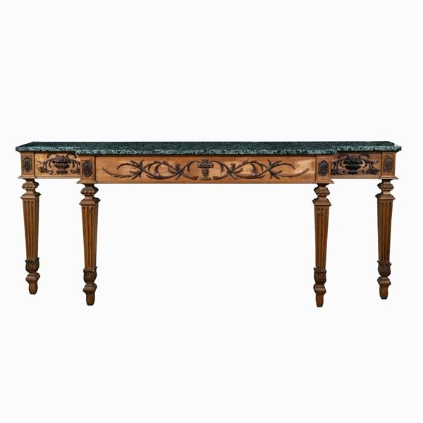 Wood and marble console  (Italy, 19th century)  - Auction Old Master Paintings, Furniture, Sculpture and  Works of Art - Colasanti Casa d'Aste