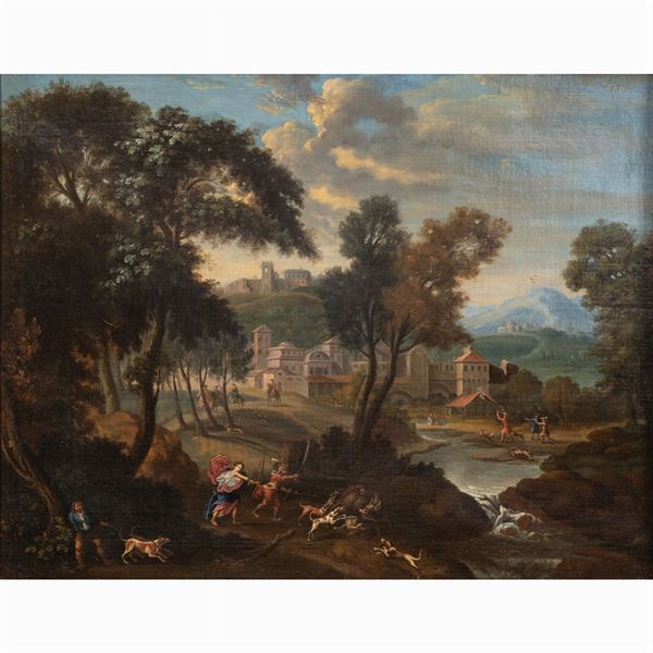 Scuola francese  (XVIII Sec.)  - Asta Dipinti Antichi, Arredi, Sculture e Oggetti d'Arte - Colasanti Casa d'Aste