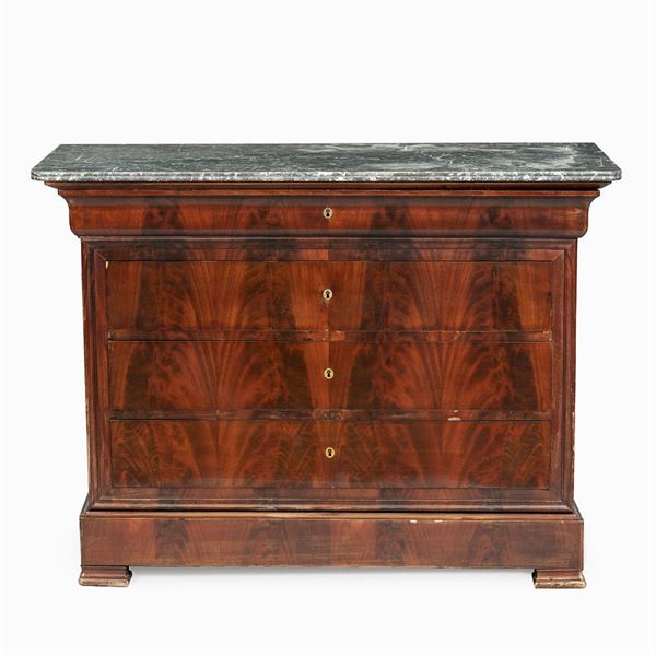 Commode in mogano e marmo