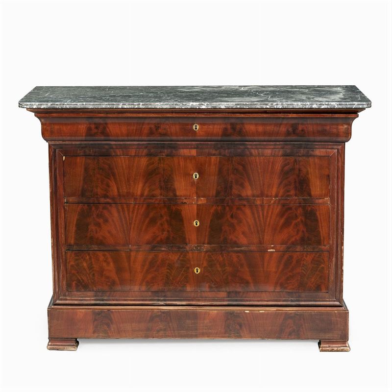 Commode in Mogano e Marmo