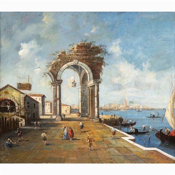 Pittore attivo a Venezia  (XX Sec.)  - Asta Dipinti Antichi, Arredi, Sculture e Oggetti d'Arte - Colasanti Casa d'Aste
