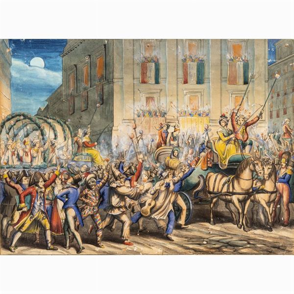 Achille Pinelli  (Roma, 1809 - Napoli, 1841)  - Asta Dipinti Antichi, Arredi, Sculture e Oggetti d'Arte - Colasanti Casa d'Aste