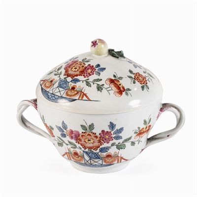 Tazza da Puerpera con Coperchio in Porcellana