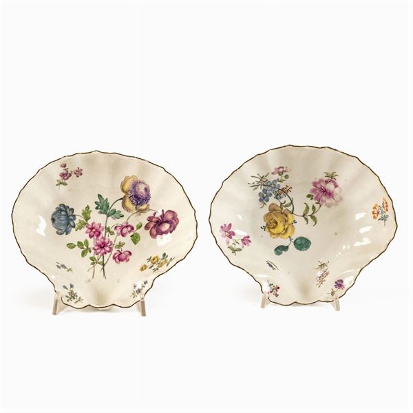 Pair of polychrome porcelain baskets  (Meissen,  1760 circa)  - Auction Old Master Paintings, Furniture, Sculpture and  Works of Art - Colasanti Casa d'Aste