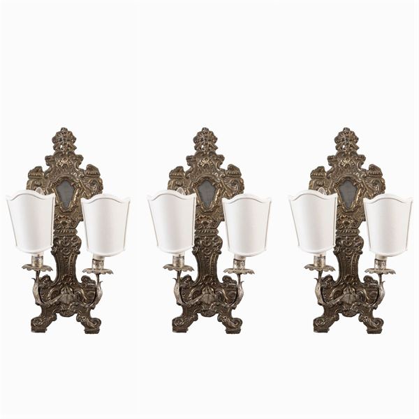 Group of silver metal objects (3)  (Italy, 18th century)  - Auction Old Master Paintings, Furniture, Sculpture and  Works of Art - Colasanti Casa d'Aste