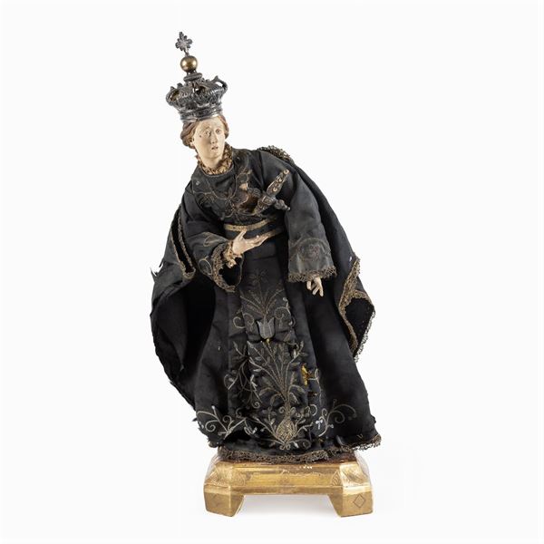 Figura in legno e stoffa