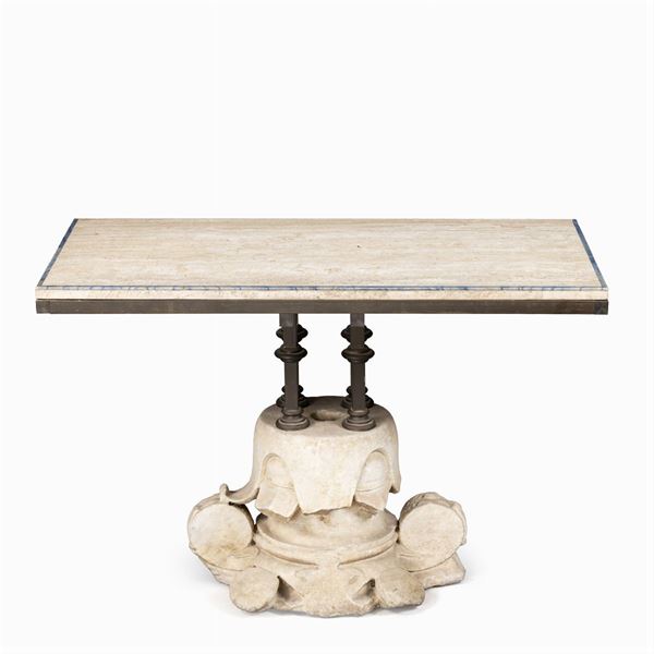 Tavolino da salotto in marmo  (Italia, XX Sec.)  - Asta Dipinti Antichi, Arredi, Sculture e Oggetti d'Arte - Colasanti Casa d'Aste