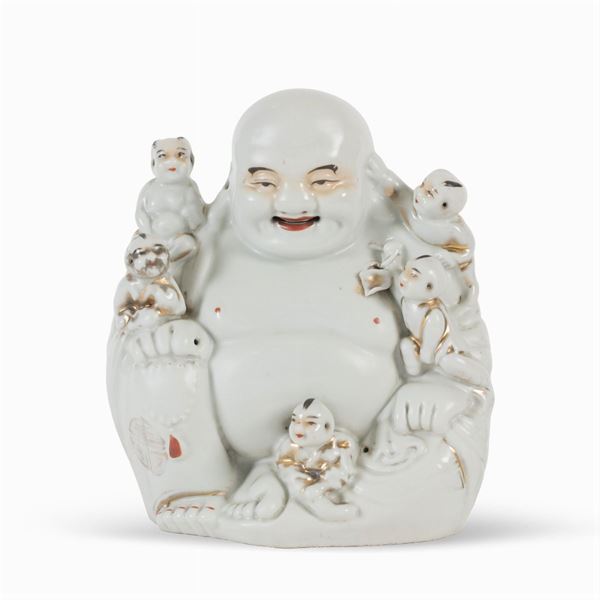 Scultura in terracotta smaltata  (Cina, XX Sec.)  - Asta Dipinti Antichi, Arredi, Sculture e Oggetti d'Arte - Colasanti Casa d'Aste