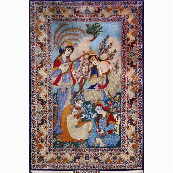 Tappeto Isfahan figurato