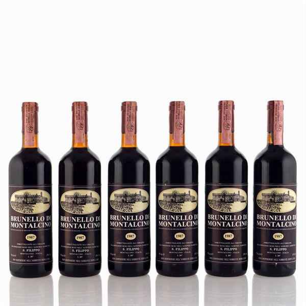 San Filippo, Brunello di Montalcino 1987  (Toscana)  - Asta Vini e Distillati Web Only - Colasanti Casa d'Aste