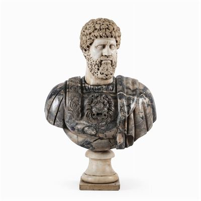 Busto Ritratto in Marmi Policromi