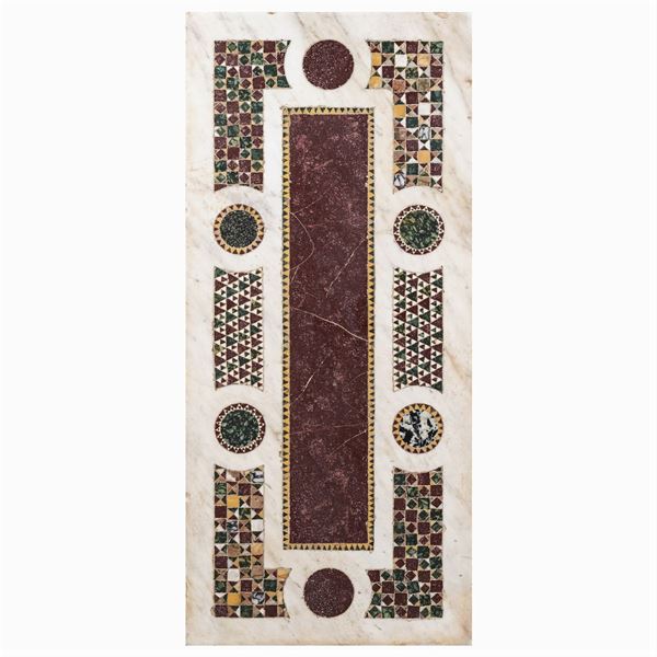 Polychrome marble Cosmatesque top