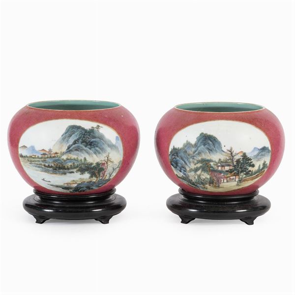 Pair of porcelain vases