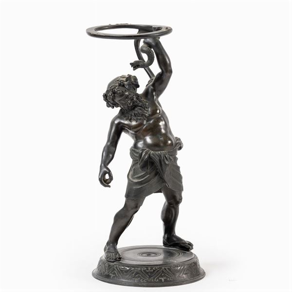 Scultura in bronzo patinato  (XX Sec.)  - Asta Dipinti Antichi, Arredi, Sculture e Oggetti d'Arte - Colasanti Casa d'Aste