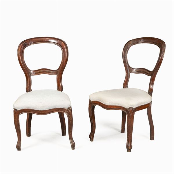 Pair of mahogany chairs