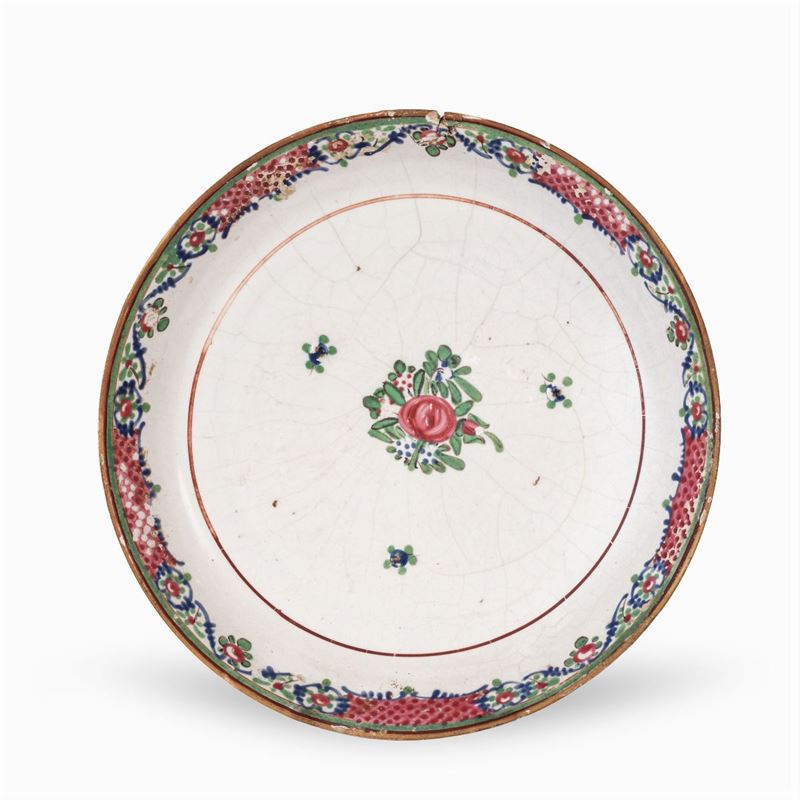 Piatto in Maiolica Policroma