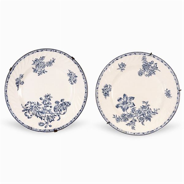 Pair of Terre de Fer earthenware plates