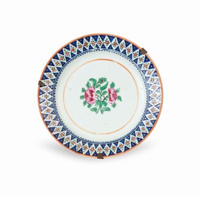 Piatto in Maiolica Policroma