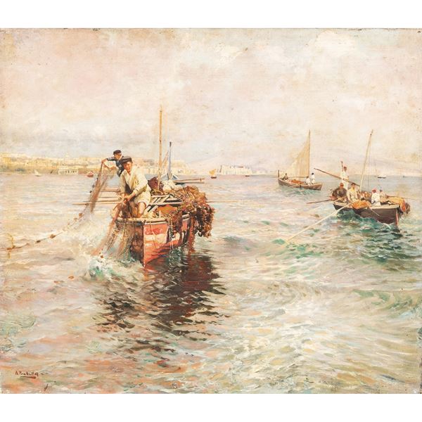 Attilio Pratella  (Lugo 1856 - Napoli 1949)  - Asta Dipinti Antichi, Arredi, Sculture e Oggetti d'Arte - Colasanti Casa d'Aste