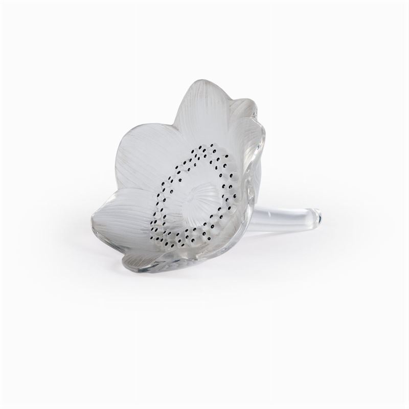 Lalique, Fiore in Vetro Trasparente