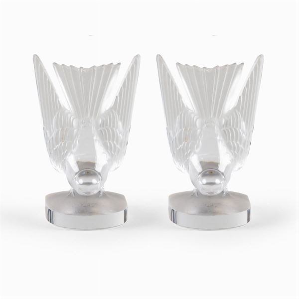 Lalique, pair of bookends  (France, 1980/90s)  - Auction Fine Silver and Art of the table - Colasanti Casa d'Aste
