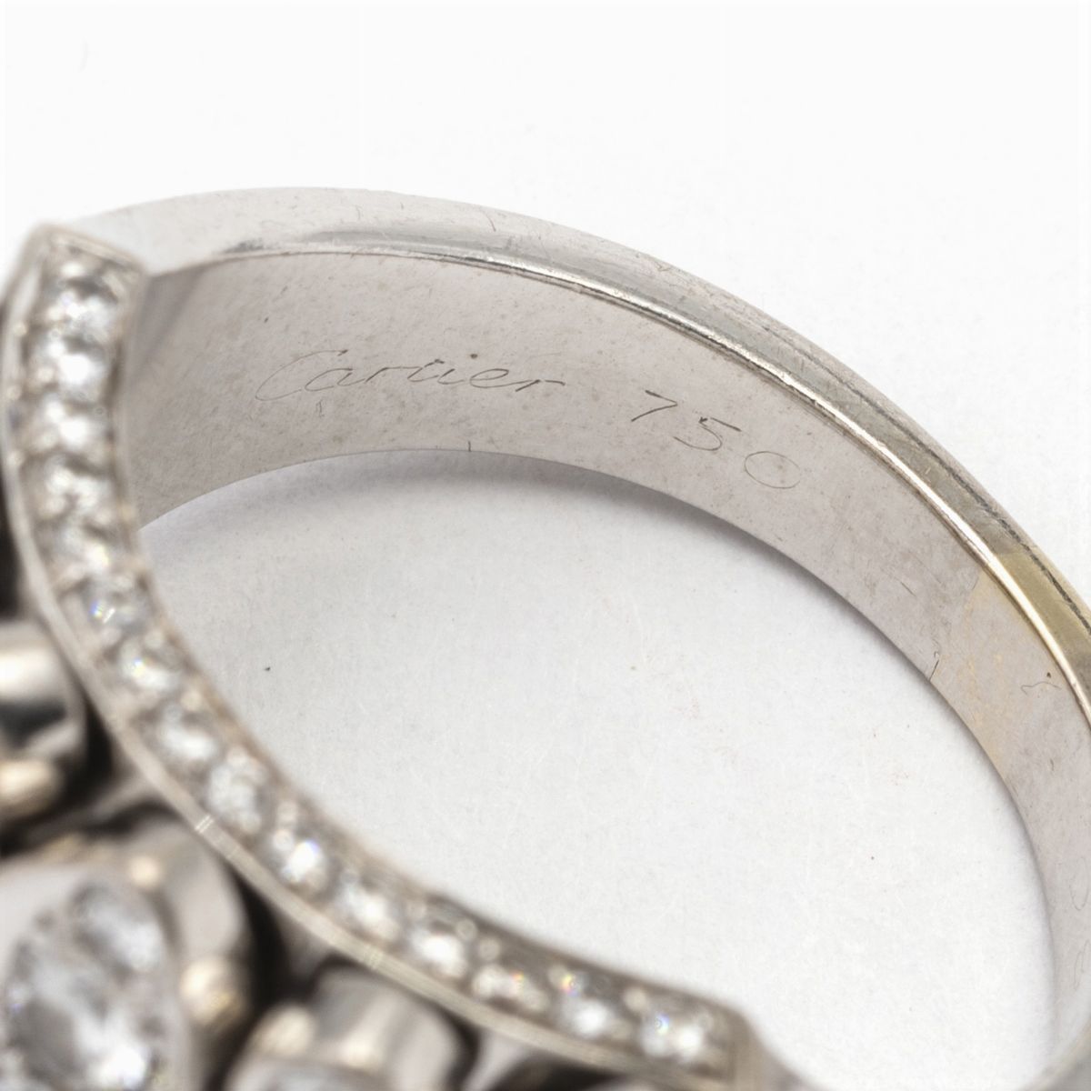 Cartier, Anello En Tremblant in Oro Bianco 18kt e Diamanti