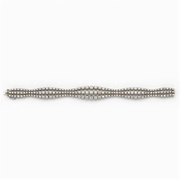 18kt white gold and diamonds bracelet