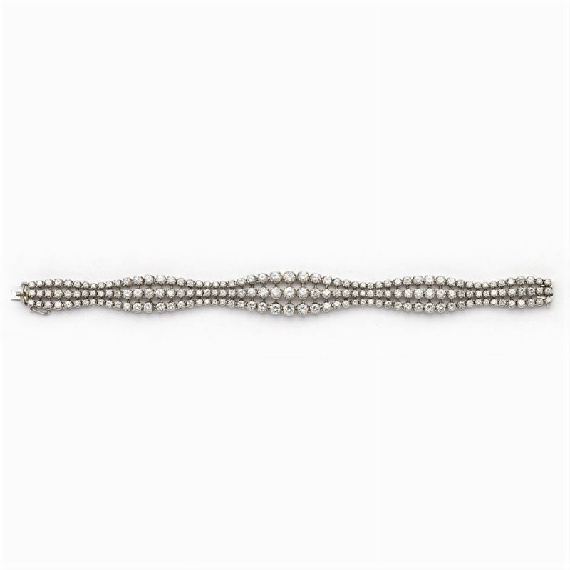 Bracciale in Oro Bianco 18kt e Diamanti