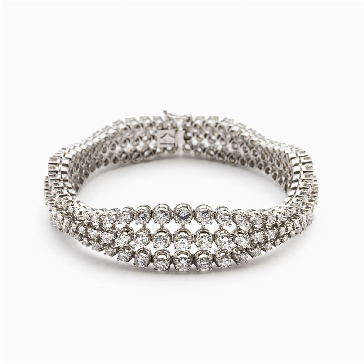 Bracciale in Oro Bianco 18kt e Diamanti