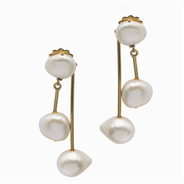 Orecchini pendenti in oro giallo 18kt