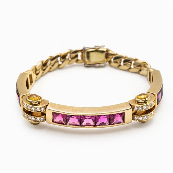 Bracciale a manetta morbida in oro giallo 18kt