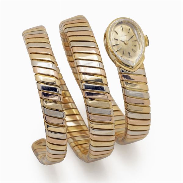 Bulgari  Tubogas collection snake watch bracelet