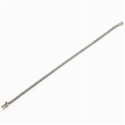 Bracciale Tennis in Oro Bianco 14kt e Diamanti