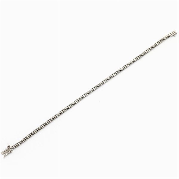 14kt white gold and diamonds tennis bracelet