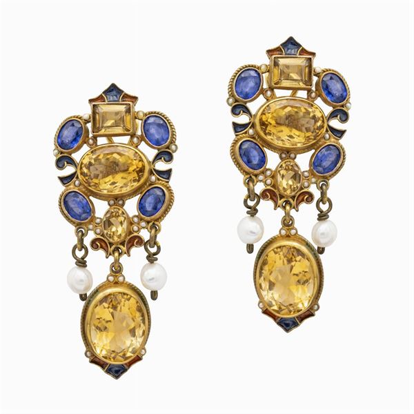 Percossi Papi, pendant earrings