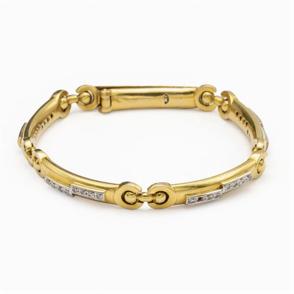 18kt yellow and white gold bracelet