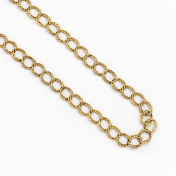 Lunga collana in oro giallo 18kt