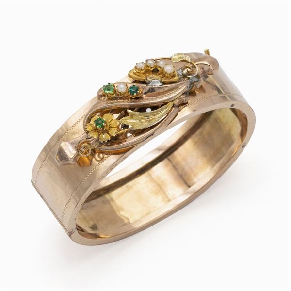 Bracciale a manetta in oro rosa 9kt