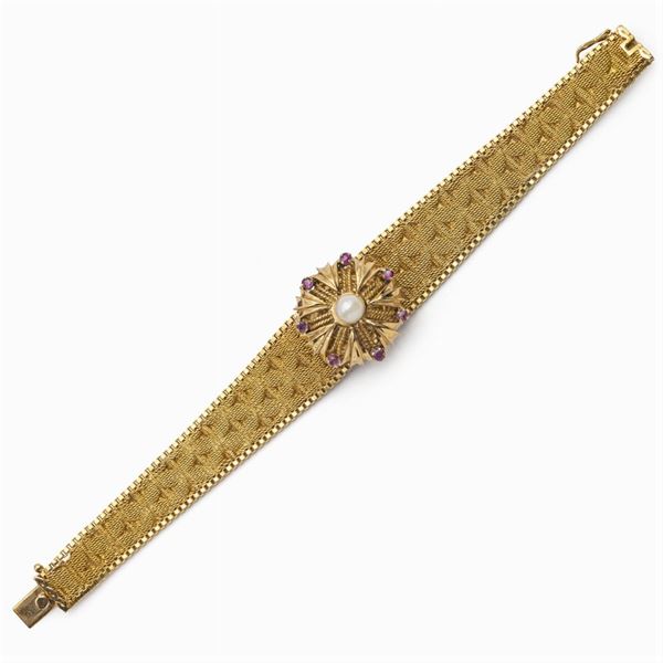 18kt yellow gold watch bracelet