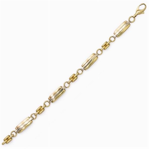 18kt three-color gold bracelet