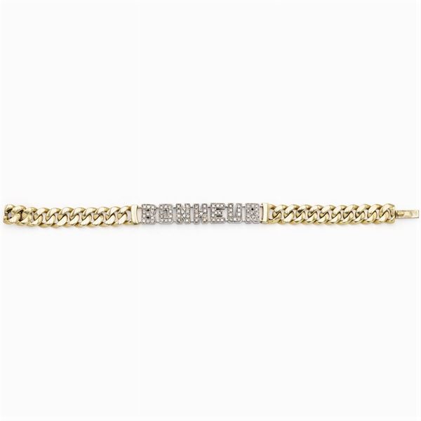 Bracciale Bonheur in oro a due colori 18kt e diamanti  - Asta Gioielli Orologi Fashion Vintage - Colasanti Casa d'Aste