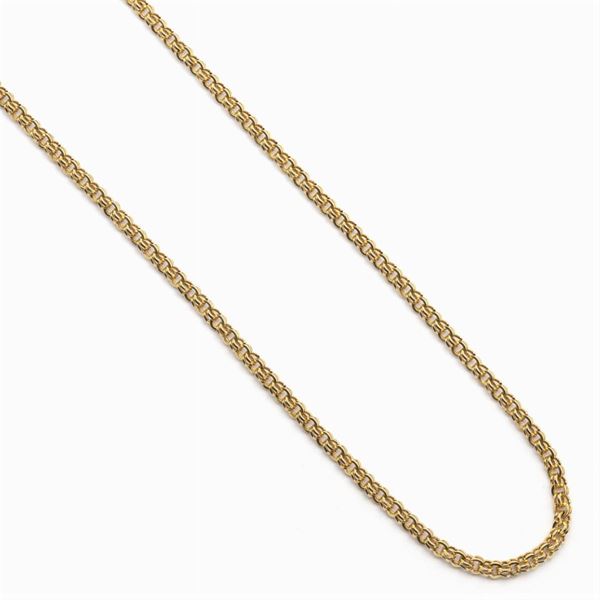 Lunga collana in oro giallo 18kt
