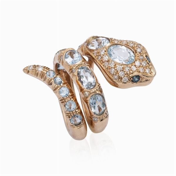 Anello a serpente in oro rosa 14kt  - Asta Gioielli Orologi Fashion Vintage - Colasanti Casa d'Aste