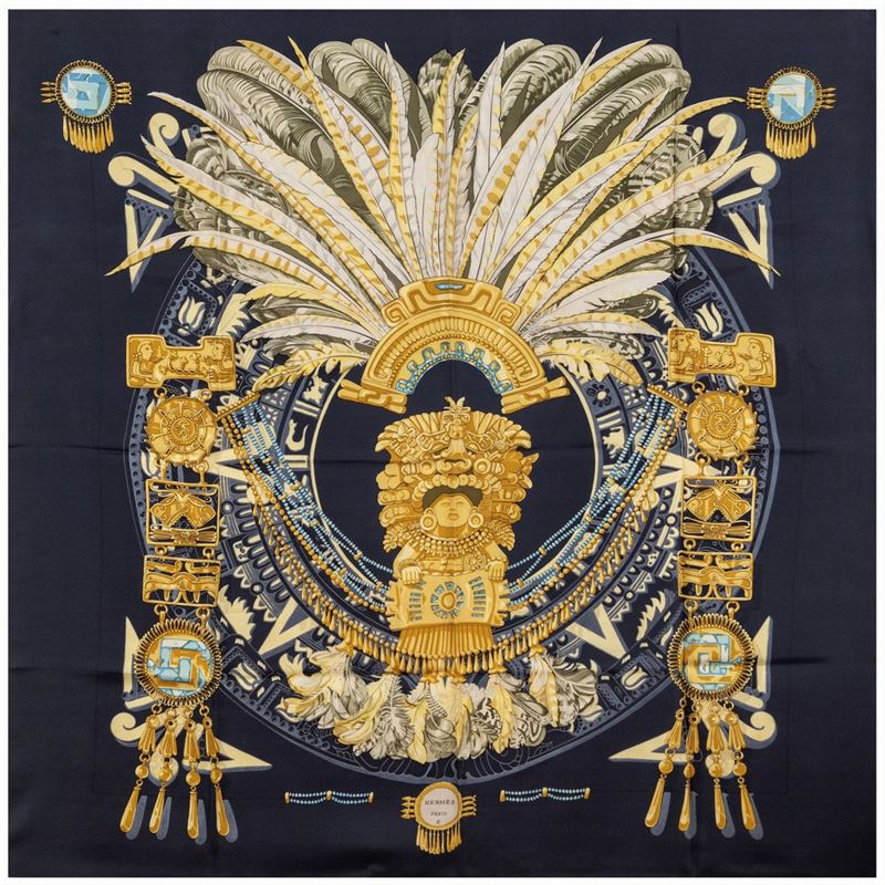 Hermès, Foulard Vintage Collezione Messico