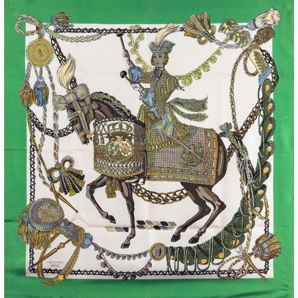 Hermès, foulard vintage collezione Le Timbalier