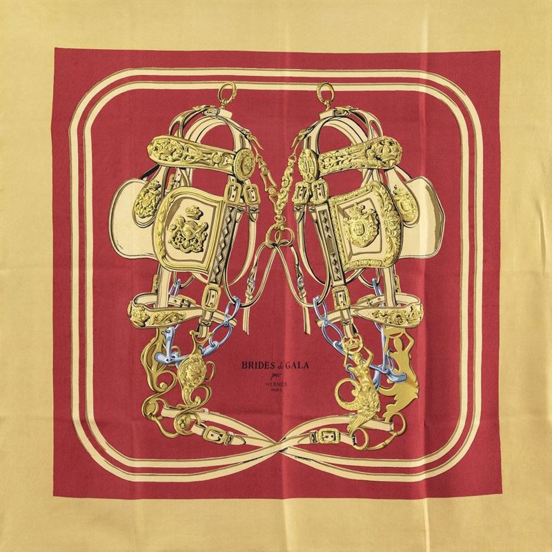 Hermès, Foulard Vintage Collezione Brides De Gala