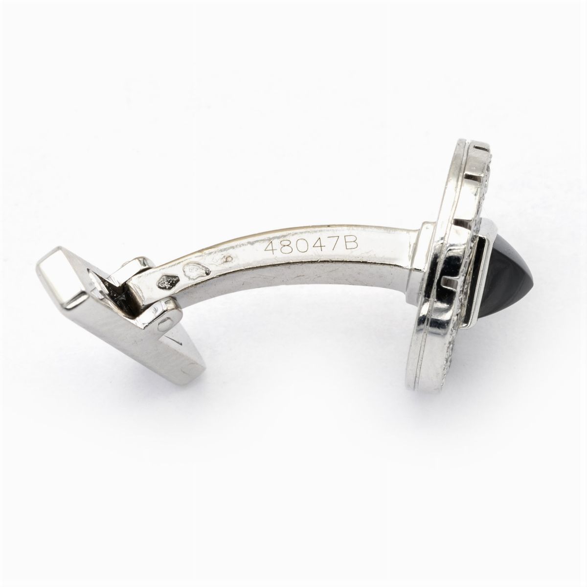 Cartier, Gemelli in Oro Bianco 18kt e Diamanti